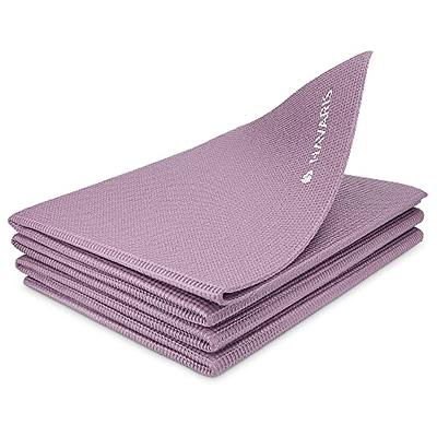 Navaris Foldable Yoga Mat for Travel - 1/8 inch (4mm) Thick Exercise Mat  for Yoga, Pilates, Workout, Gym, Fitness - Non-Slip Folding Thin Portable  Mat