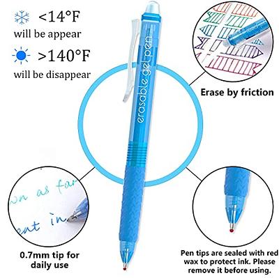 Erasable Gel Pens, 15 Pack Retractable Erasable Pens Clicker, Fine