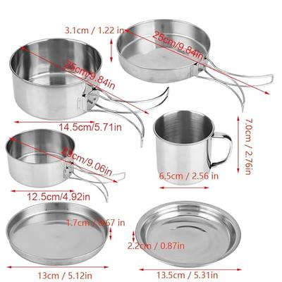 8pcs Portable Collapsible Cookware Set for Outdoor Camping - Lightweight  and Space-Saving