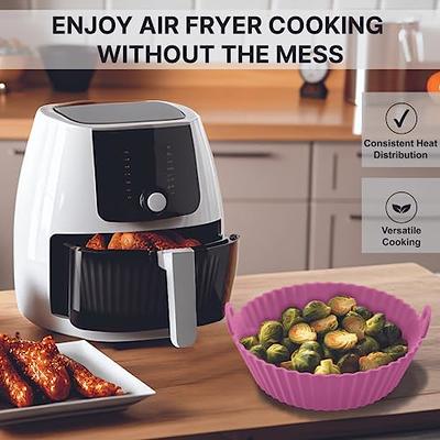 1/2pcs Air Fryer Silicone Pot; Reusable Air Fryer Liners; Silicone Air  Fryer Basket; Food Safe Air Fryer Accessories (Pink + Gray)