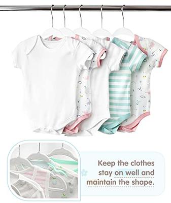 Kids Velvet Hangers, VIS'V 11 Inch Gray Non-Slip Baby Clothes