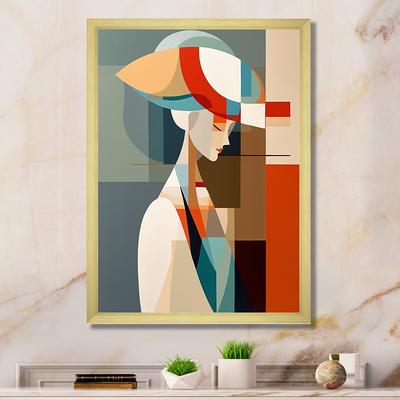 Illustration Abstract beautiful woman face portrait wall art Painting