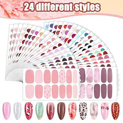 Maitys 168 Pieces 12 Sheets Nail Strips Summer Full Wrap Nail Polish  Stickers Nail Wraps Self Adhesive Nail Art Decal Strip with Nail File  Manicure Kits for Women Girl DIY Nail 