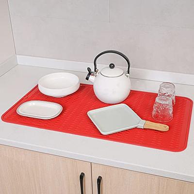 ZLR Silicone Dish Drying Mat for Kitchen Counter Extra Small - Multi Usage  Eco Friendly Drying Matt Kitchen Counter - Easy to Clean Heat Resistant