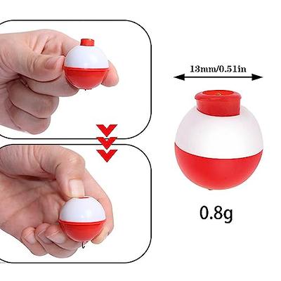 AYLIFU-25PCS Fishing Bobbers Red and White ABS Plastic Snap-on Fishing  Floats Round Buoy Floats Fishing Tool Accessories （13mm/0.5inch - Yahoo  Shopping