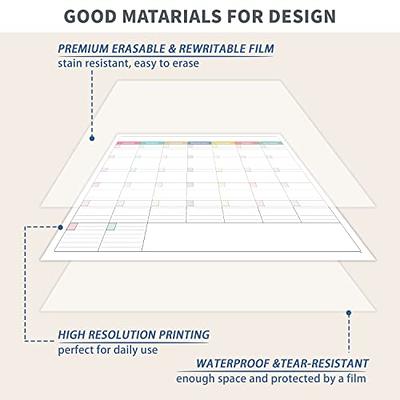 Large Dry Erase Wall Calendar - 38 x 58 - Premium Undated Blank 2021  Reusable Yearly Calendar - Giant Whiteboard Year Poster - Laminated Jumbo