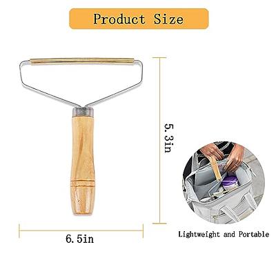 Portable Lint Remover Brush Clothes Fuzz Fabric Shaver Wood Handle