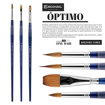 Escoda Optimo Series 1210 Artist Watercolor & Acrylic Short Handle Paint  Brush, Pure Kolinsky, Round, Size 2/0 - Yahoo Shopping