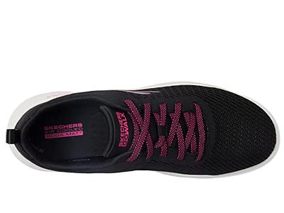 Skechers Women's GO Walk Flex-Alani Sneaker, Black/Hot Pink, 9