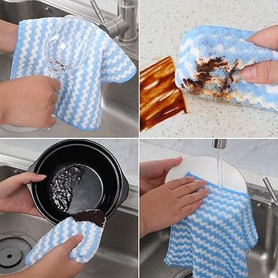 Yoovat Straseapoit Microfiber Cleaning Rag, Super Absorbent Microfiber Cleaning Cloths, Multifunction Reusable Scouring Towel Pads for Kitchen