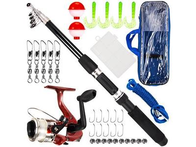 Fishing Rod and Reel Combo with Carry Case 36pcs Fishing Tackle Set  Telescopic Fishing Rod Pole with Spinning Reel Lures Float Hooks  Accessories - Yahoo Shopping