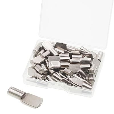 5Mm Cabinet Shelf Support Pegs Spoon Shape Metal Shelf Pins for Shelves,  100Pcs Silver Color 