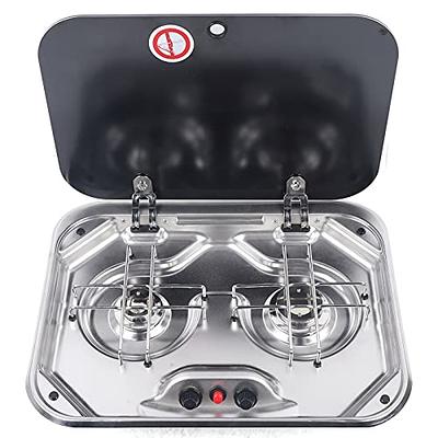 Gas Cooktop Gas Stove Hob, Stainless Steel 2 Burner Gas Stove with Glass  Lid, Fuel Cooktops Gas Cooker for RV Boat Caravan Camper Outdoor - Yahoo  Shopping