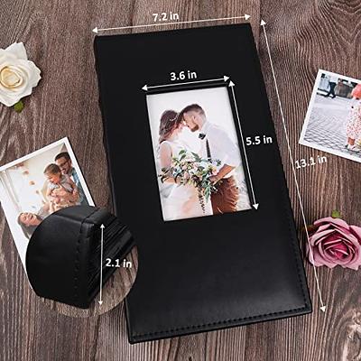 Photo Album 4x6 for 300 Photos Pictures PU Leather Cover Black