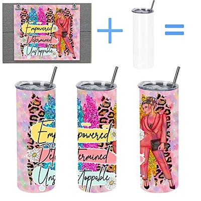 Tswofia Sublimation Tumblers Bulk 20 oz Skinny Straight, 8 Pack Stainless  Steel Skinny Sublimation Tumbler Blanks With Shrink Wrap Film Lid Straw