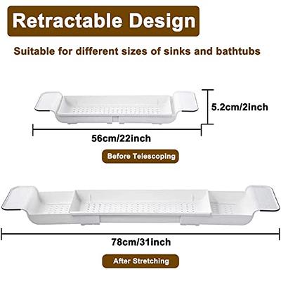 Multi-Function Retractable Bathtub Storage Rack Bath Tray Shelf