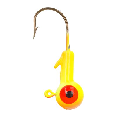 Eagle Claw Ball Head Fishing Jig, Orange & Chartreuse 1/32 oz