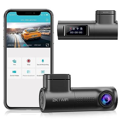 Dash Cam 4K WiFi 2160P Dash Camera for Cars, Mini Front Car Camera,  Wireless Mini Dash Cam with App, Night Vision. 24H Parking Mode, G-Sensor,  Loop