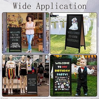 Harloon Magnetic A Frame Chalkboard Sign with 8 Pcs Chalk Markers and  Eraser 40 x 20 Standing Sandwich Board Double Sided Magnetic Sidewalk  Chalkboard Sign for Restaurant Wedding Shop (Black) - Yahoo Shopping