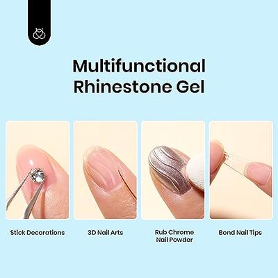 Makartt Nail Rhinestone Glue for Nails, Super Strong Gel Nail Glue for  Rhinestones Gem Jewel Crystal Beads Diamonds Powder