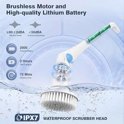 4-in-1 cordless electric cleaning brush, suitable for many scenes in  bathrooms and kitchens