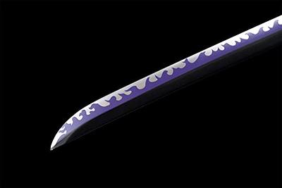 Handmade Anime Katana One Piece Roronoa Zoro's Enma Sword Purple Blade 1095  High Carbon Steel Purple