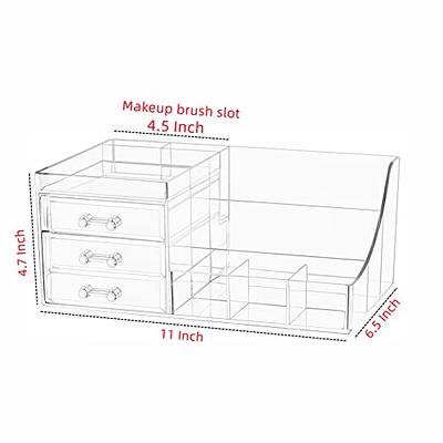 2 Pack Stackable Makeup Organizer Storage Drawers, Vtopmart Acrylic Ba