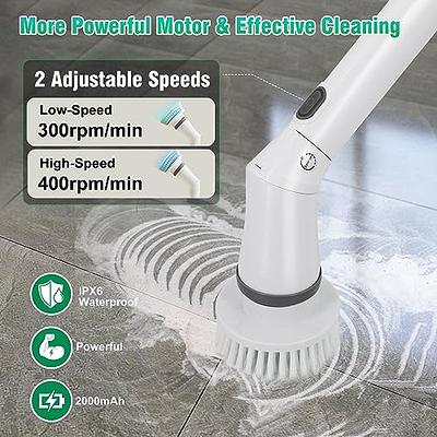 Yorraka Electric Spin Scrubber Cordless, Power Electric Scrubber for  Cleaning Bathroom with Long Handle, Electric Shower Scrubber, Adjustable  Cleaning