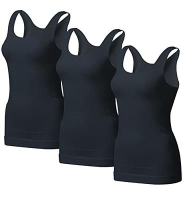 EUYZOU Women's 3PK Tummy Control Shapewear Tank Tops - Seamless Body Shaper  Compression Top - Black L - Yahoo Shopping