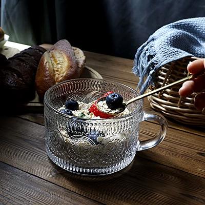 Elegant Flower Pattern Tea Cup With Coaster And Spoon, Clear Glass