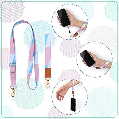 Phone Lanyard,Universal Phone Cross body Straps and Wrist Straps  Set,Adjustable Shoulder Neck Lanyard for Keys, Key chain,Phone Case ID  Badge, Phone