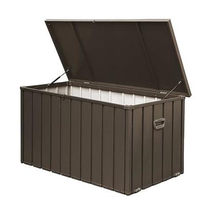 VINGLI 75 Gallon Outdoor Storage Box, Patio Deck Box Furniture with Lockable  Design, Plastic Storage Containers with Lid for Garden, Pool, Balcony