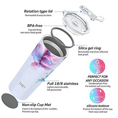 Stainless Steel Tumbler Coffee Cup - THILY 26 oz Triple-Insulated Travel  Mug with Splash-Proof Lid, for Ice Drinks and Hot Beverage, Outdoor Gift  for