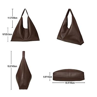 Leather Tote Bag, Oversized Hobo Bags, Large Tote Bag for Women Work, Vegan  Leather Handbags Travel, Tote Bags for School, Dark Brown - Yahoo Shopping