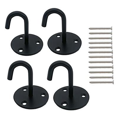 NACETURE Ceiling Hooks for Hanging Plants 2 Pack - Square Wall Mount Plant Hanger Indoor Hanging Hooks Metal Plant Bracket Iron Lanterns Hangers for