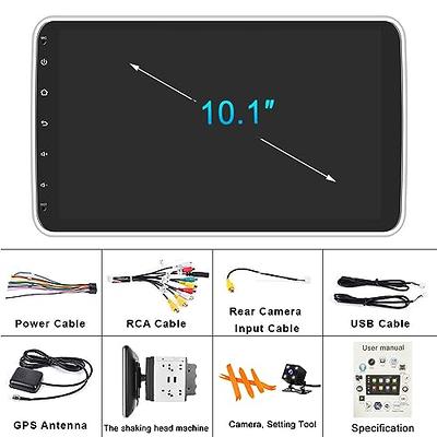 Android 13 for Double Din Car Stereo Adjustable 10.1 HD IPS Touchscreen  Radio Compatible with Apple Carplay Android Auto, Car Audio Receivers  Backup Camera Mirror Link FM Radio (2GB RAM+32GB ROM) 
