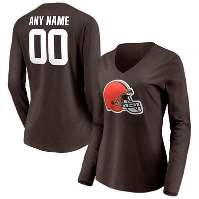 Men's Fanatics Branded Brown Cleveland Browns Jersey Tackle V-Neck T-Shirt