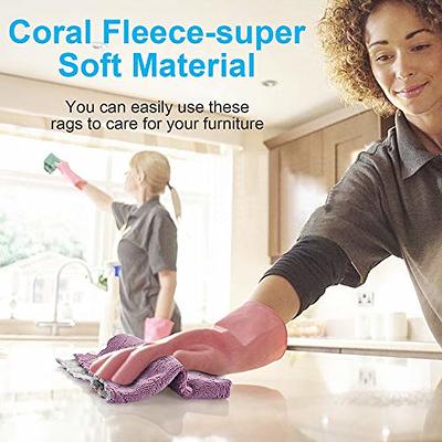 5pcs Kitchen Dish Cloths, Coral Fleece Microfiber Dish Towels