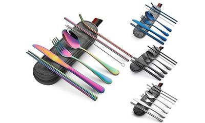 Camping Travel Cutlery Set with Foldable Stainless Steel Fork and Spoon  Tableware - China Cutlery and Spoon price