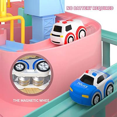 TEMI Kids Toys for 3 4 5 6 7 8 Year Old Boys Girls Race Track Car Adventure  Toys for Boys Age 3, City Rescue Car Toys for Toddlers 2-4 Years