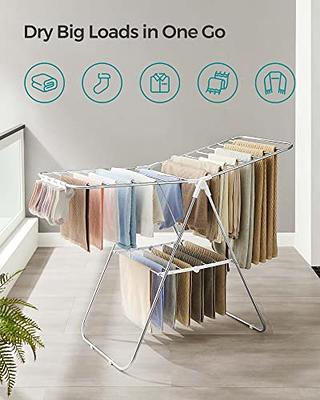 SONGMICS Clothes Drying Rack with Adjustable Shelves