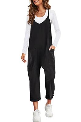 Oversized Jumpsuits for Women Casual Rompers Overalls Sleeveless Loose  Spaghetti Strap Baggy Jumpers with Pockets