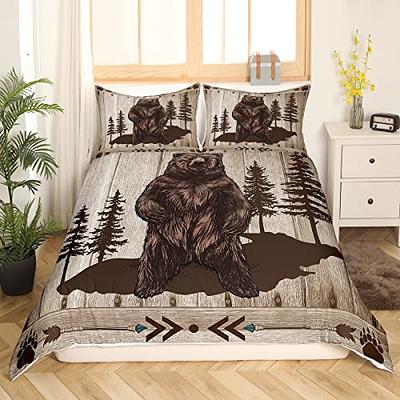 Fishing Comforter Cover Queen Fishing Pole Duvet Cover Fishing Gifts for  Men Vintage Patchwork Wood Bedding Set Go Fish Quilt Cover Angle Hook  Fishing Accessories Rustic Home Decor Brown 