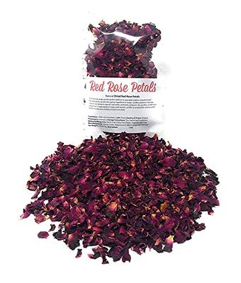 Red Rose Petals - Pure, All Natural & Edible Rose Petals - Dried Flower  Petals for Herbal Tea, Decoration, Rose Sprinkles, Topping on Cupcakes,  Desserts - Net Weight: 0.35oz/10g - Yahoo Shopping