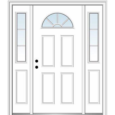 Verona Home Design Smooth Prefinished Fiberglass Prehung Front Entry Door Door Door Orientation Right Hand Inswing Fi Fiberglass Wayfair Yahoo Shopping