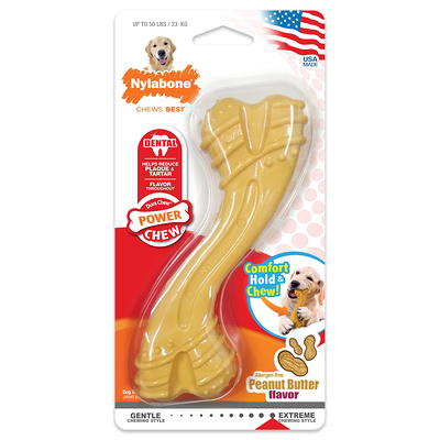 Playology Dri-Tech Dental Rope Peanut Butter Scented Dog Toy - Medium