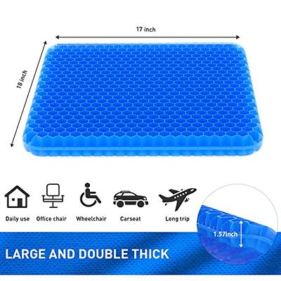 XSIUYU Extra-Large Gel Seat Cushion, Breathable Honeycomb Design Chair  Cushions, Tailbone Pain Relief Egg Seat Cushion Butt Pillow, Chair Cushion  for