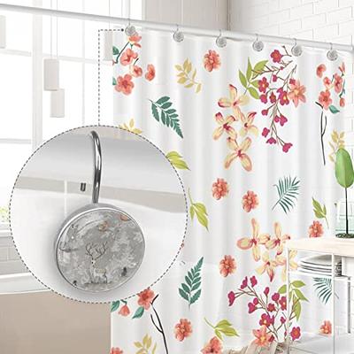 Titanker Shower Curtain Hooks, Rust Proof Shower Curtain Rings for  Bathroom, Durable Metal Double Glide Shower Hooks Hangers for Bathroom  Shower Rods