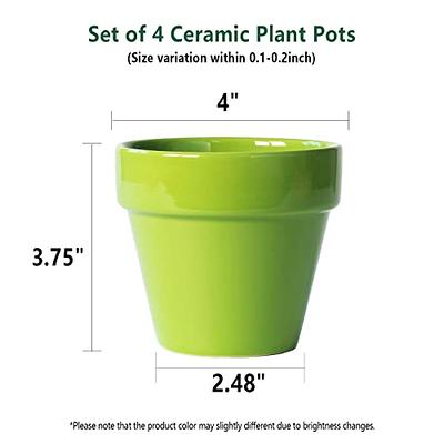  Brajttt 2.5 Inch Succulent Pot with Drainage,Planting/Flower  Pots,Small Planter for Mini Plant Ceramic Flowing Glaze Base Serial Set  with Holes : Patio, Lawn & Garden