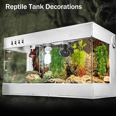 kathson Reptile Tank Hanging Vines Plants,Bearded Dragons Habitat Bendable  Jungle Climbing Fake Vine Terrarium Decorations for